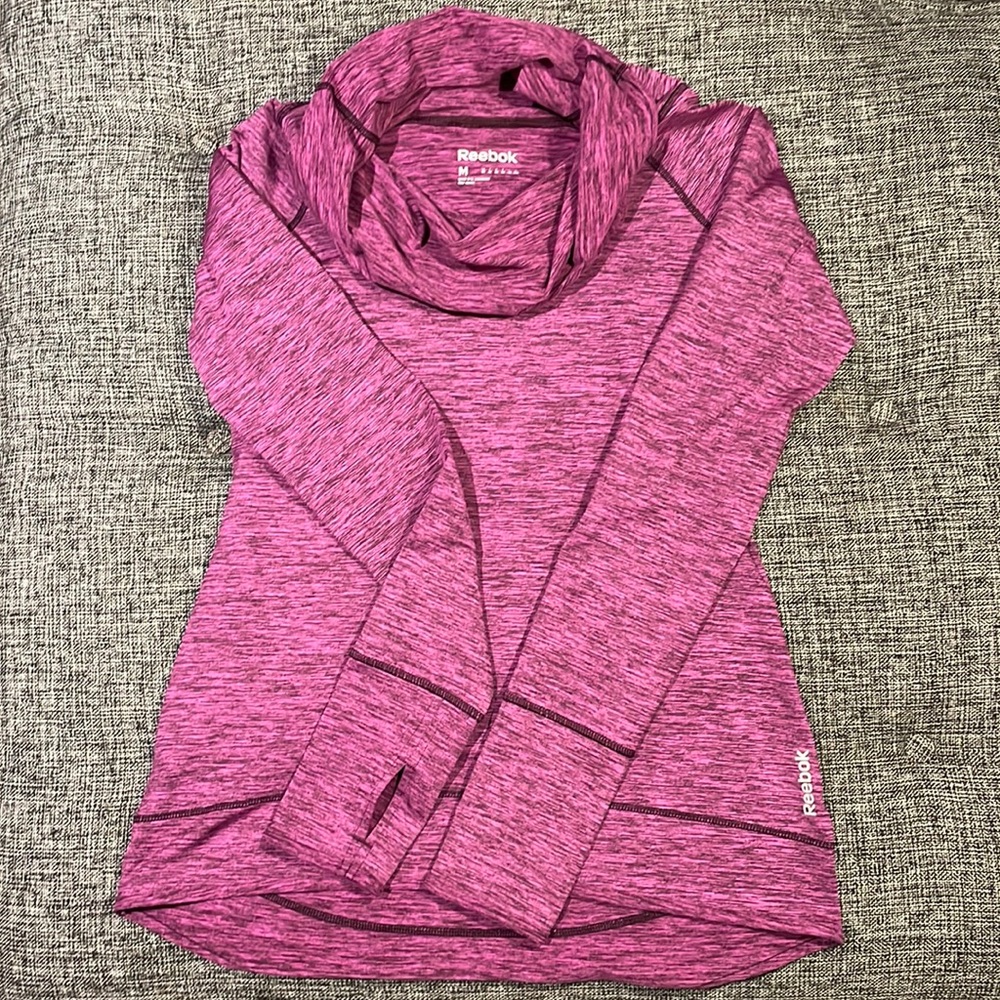 Reebok Play Warm Long Sleeve Top with Funnel Neck